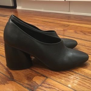 Leather Chunky Heels